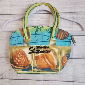 St. Martin Maarten Beach Travel Tropical Nautical Bag W Coin Purse